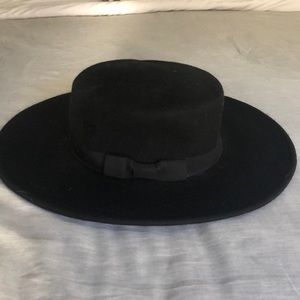 Stylish bolero style black felt hat